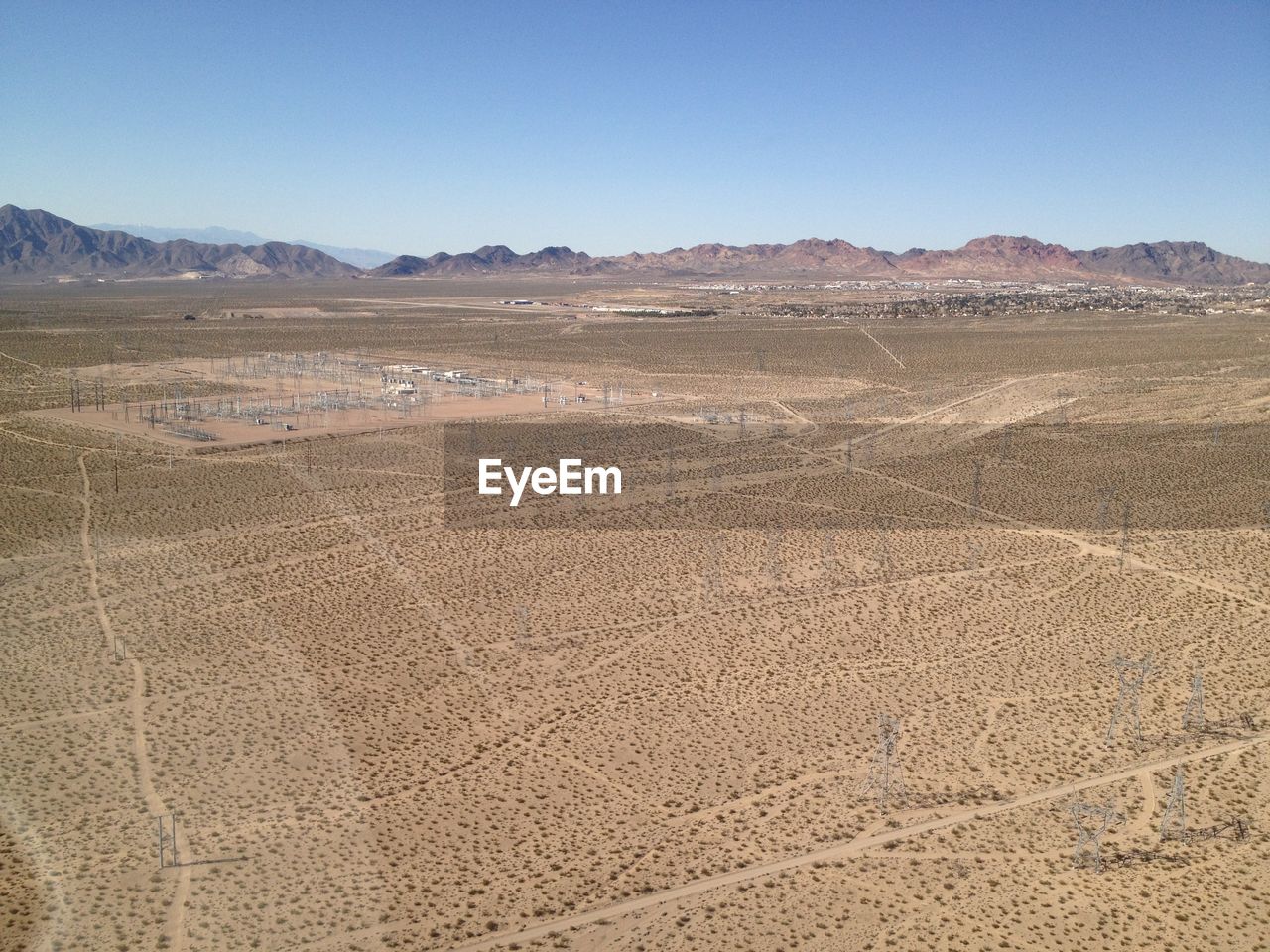 VIEW OF DESERT AGAINST CLEAR SKY