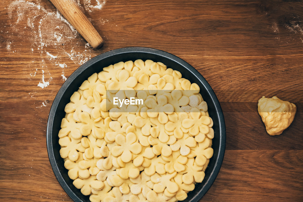 HIGH ANGLE VIEW OF BREAKFAST ON TABLE