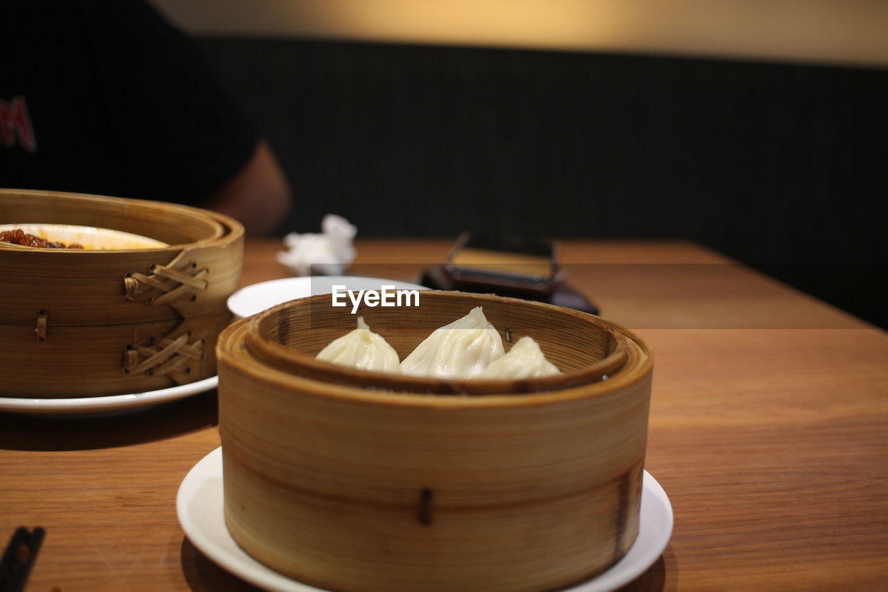 Close-up of food on table