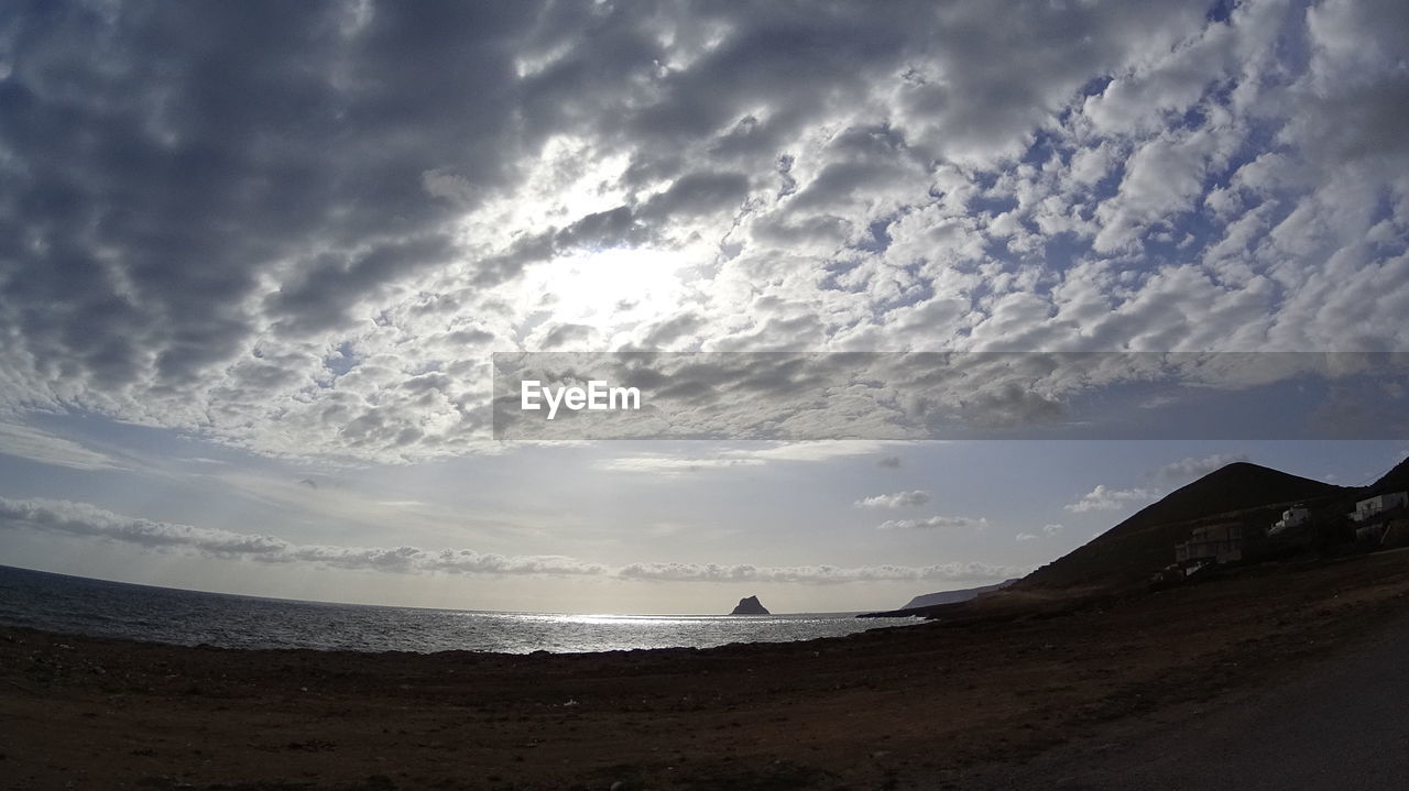 PANORAMIC VIEW OF BEACH AGAINST SKY