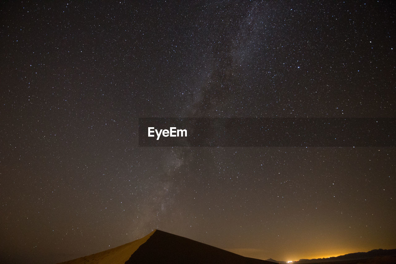 Low angle view of star field at night