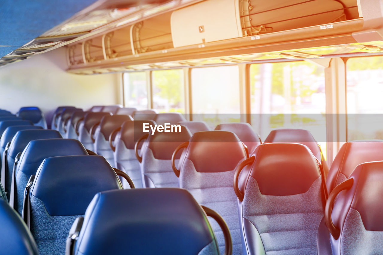 Empty seats in bus