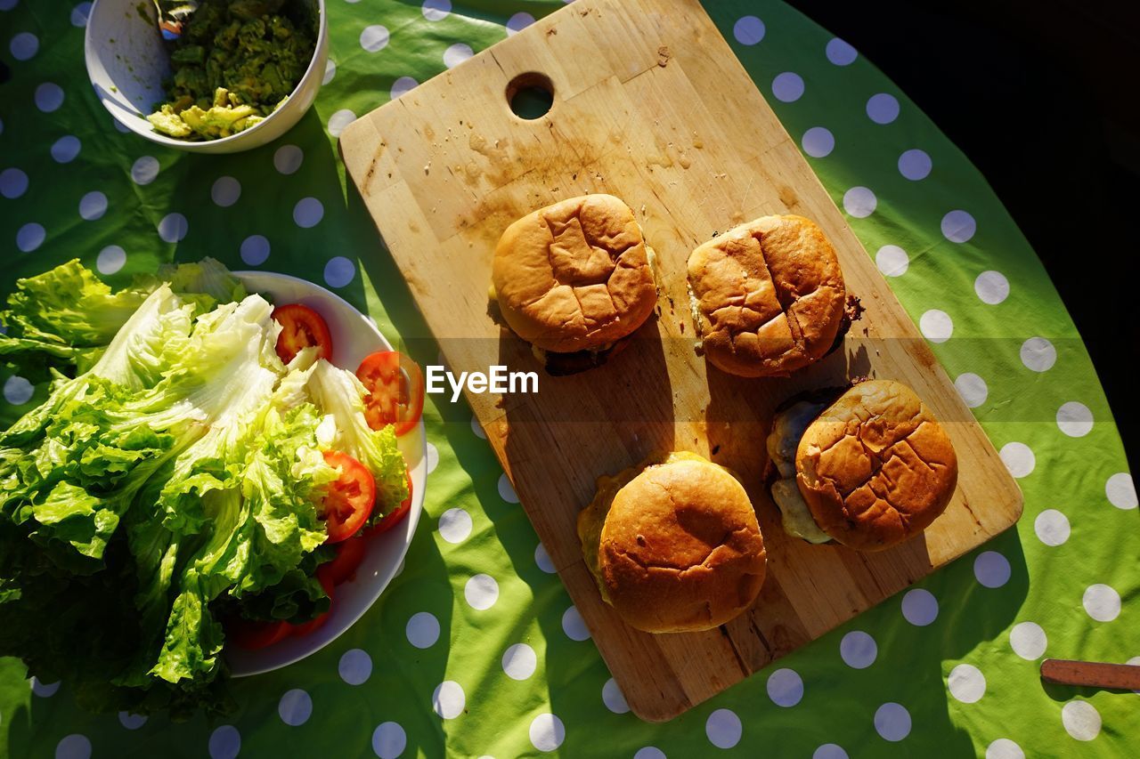 HIGH ANGLE VIEW OF BREAKFAST