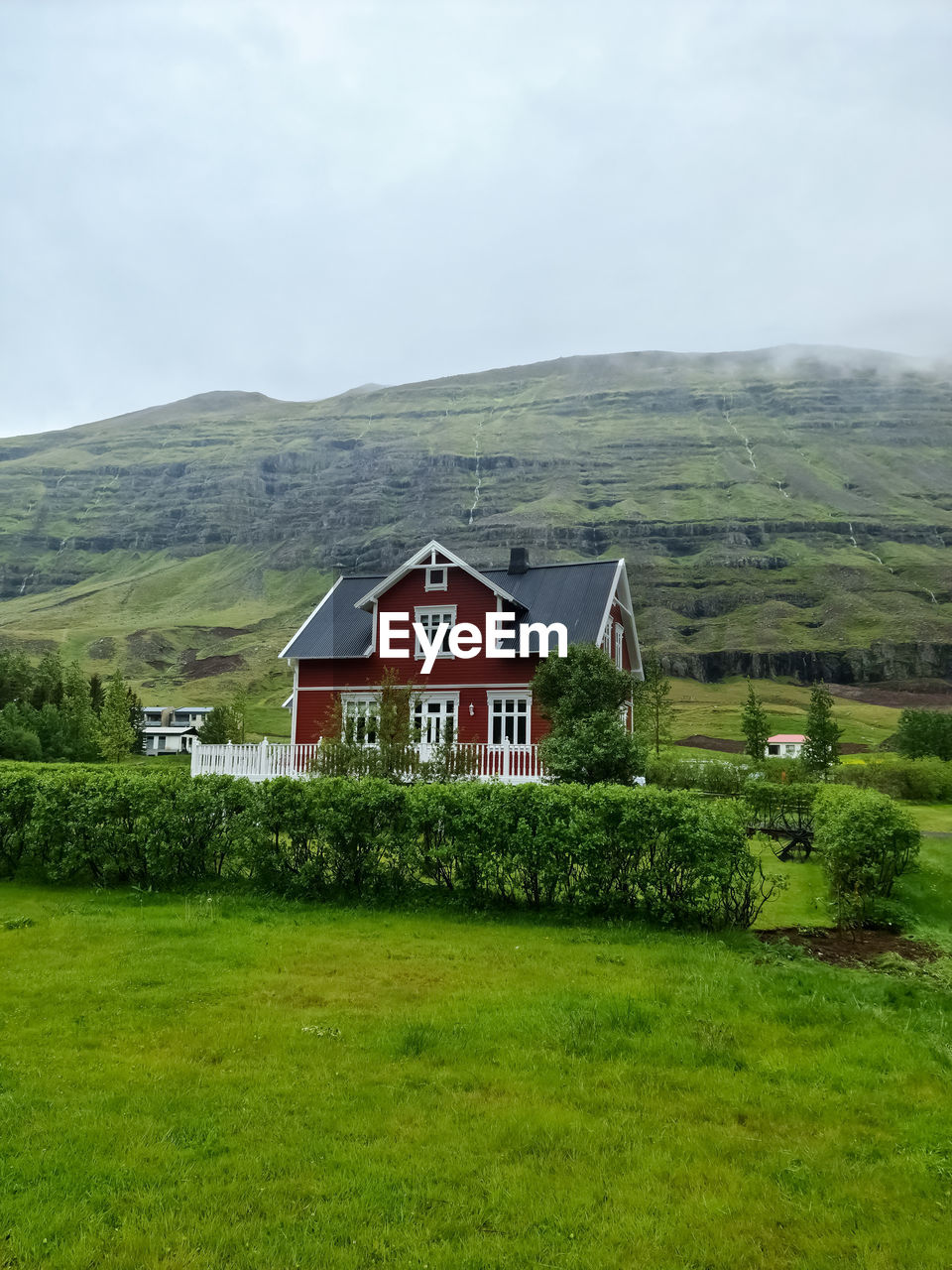 The famous town seydisfjordur with some typical icelandic buildings