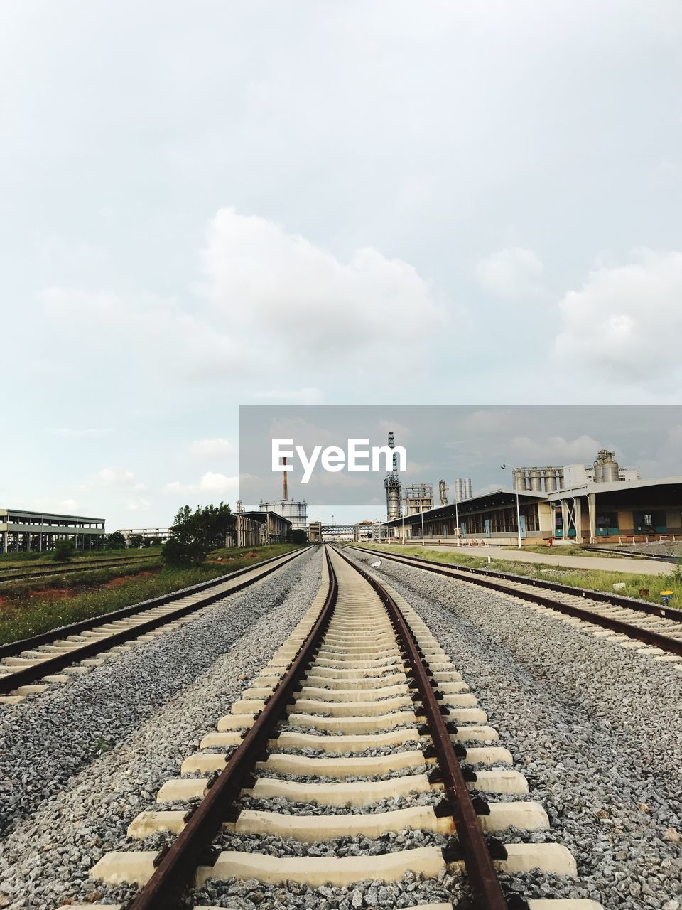 Railroad tracks against sky