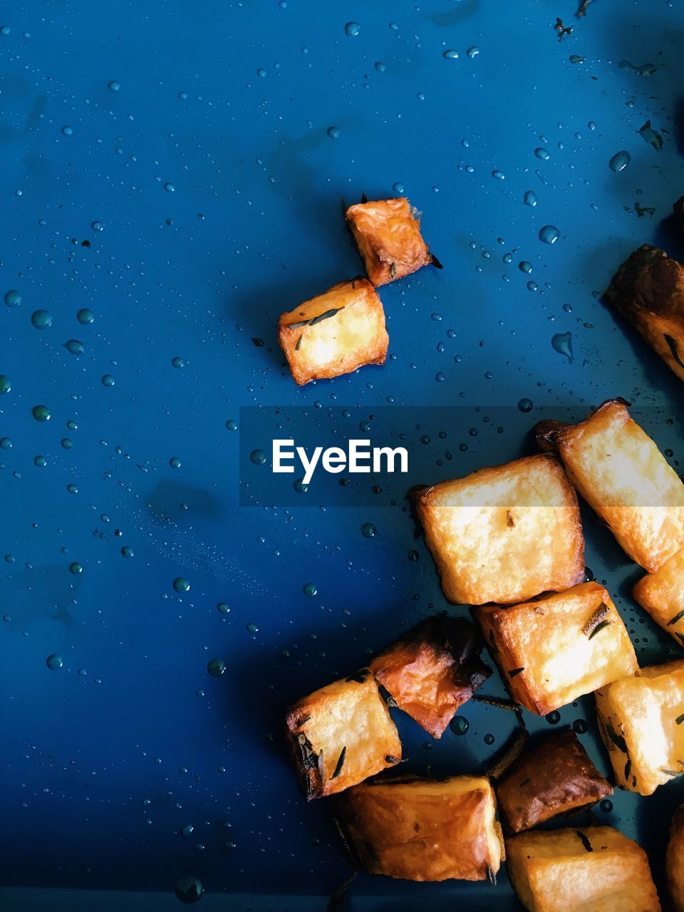 High angle view of food on table