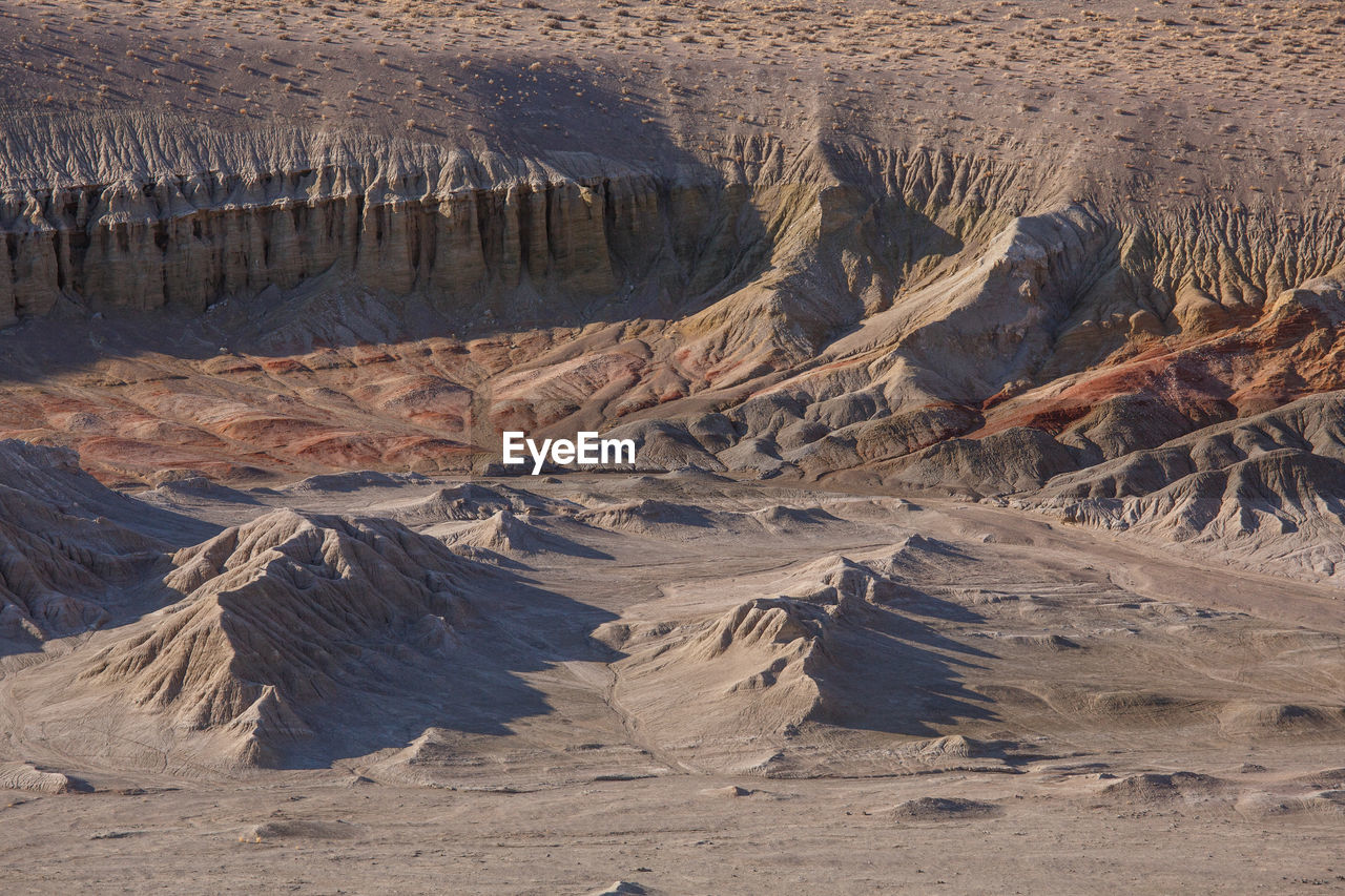 High angle view of a desert