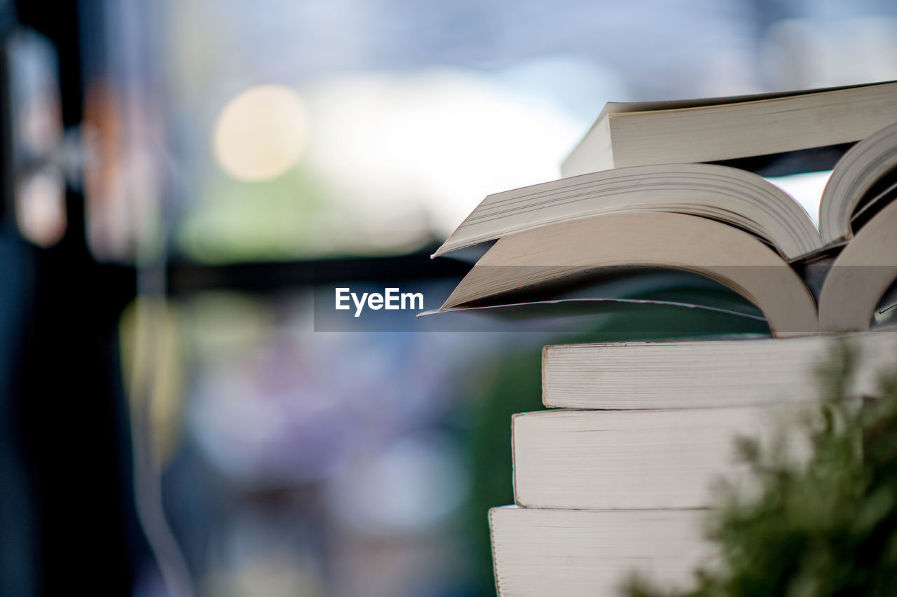 Low angle view of books