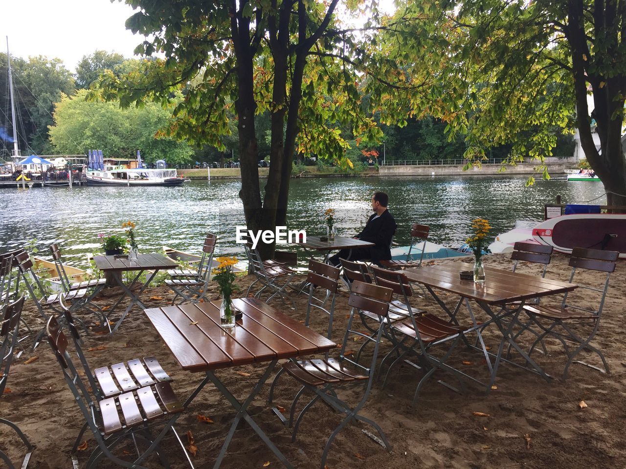 TABLE AND CHAIRS BY LAKE