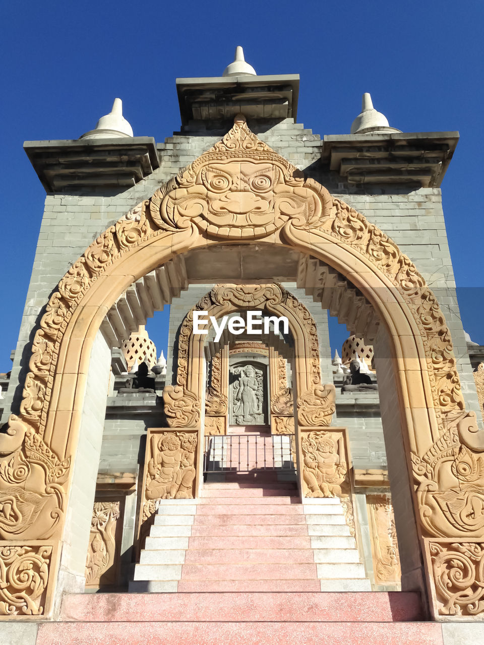 LOW ANGLE VIEW OF ENTRANCE OF TEMPLE