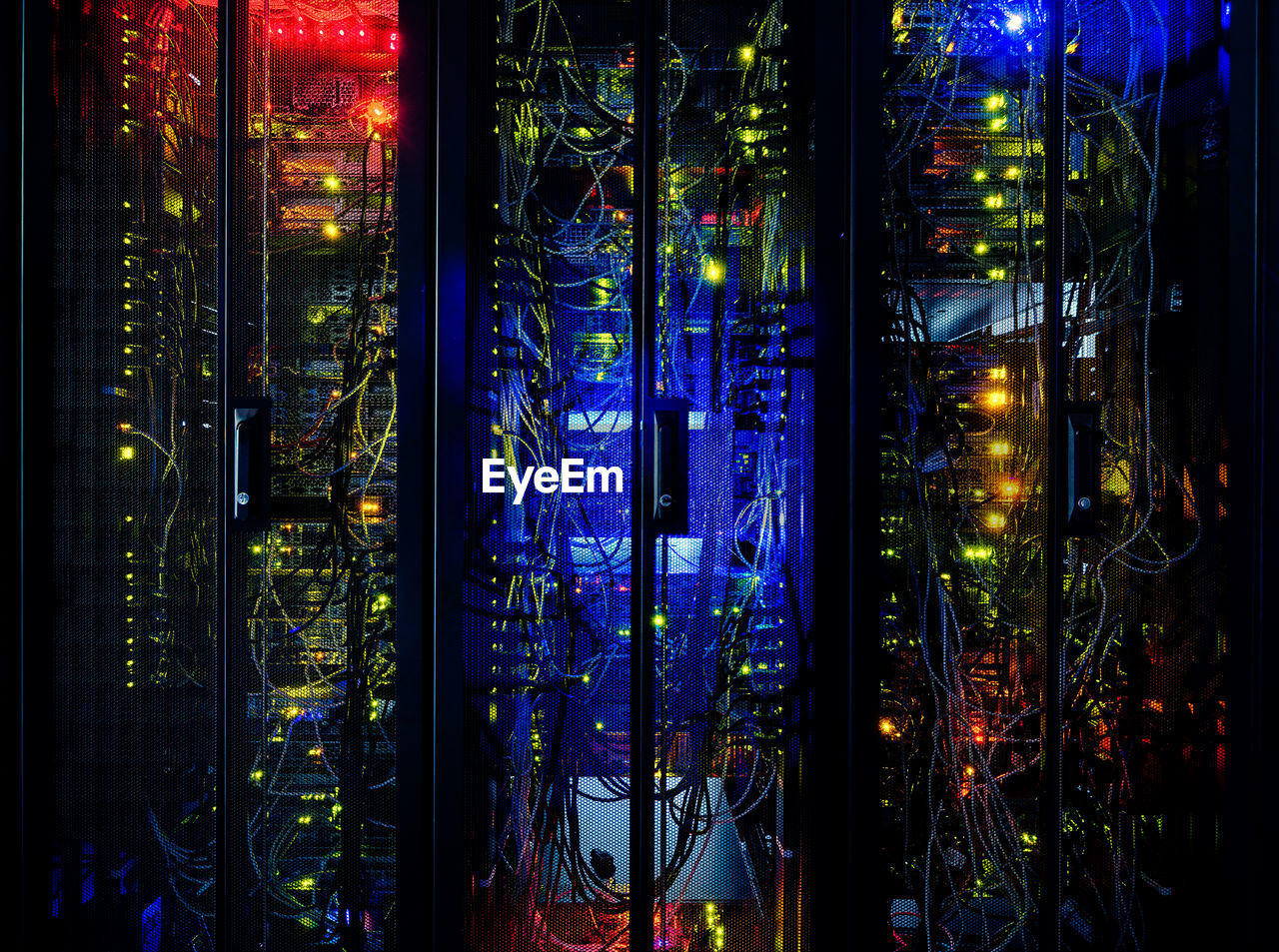 Full frame shot of network server