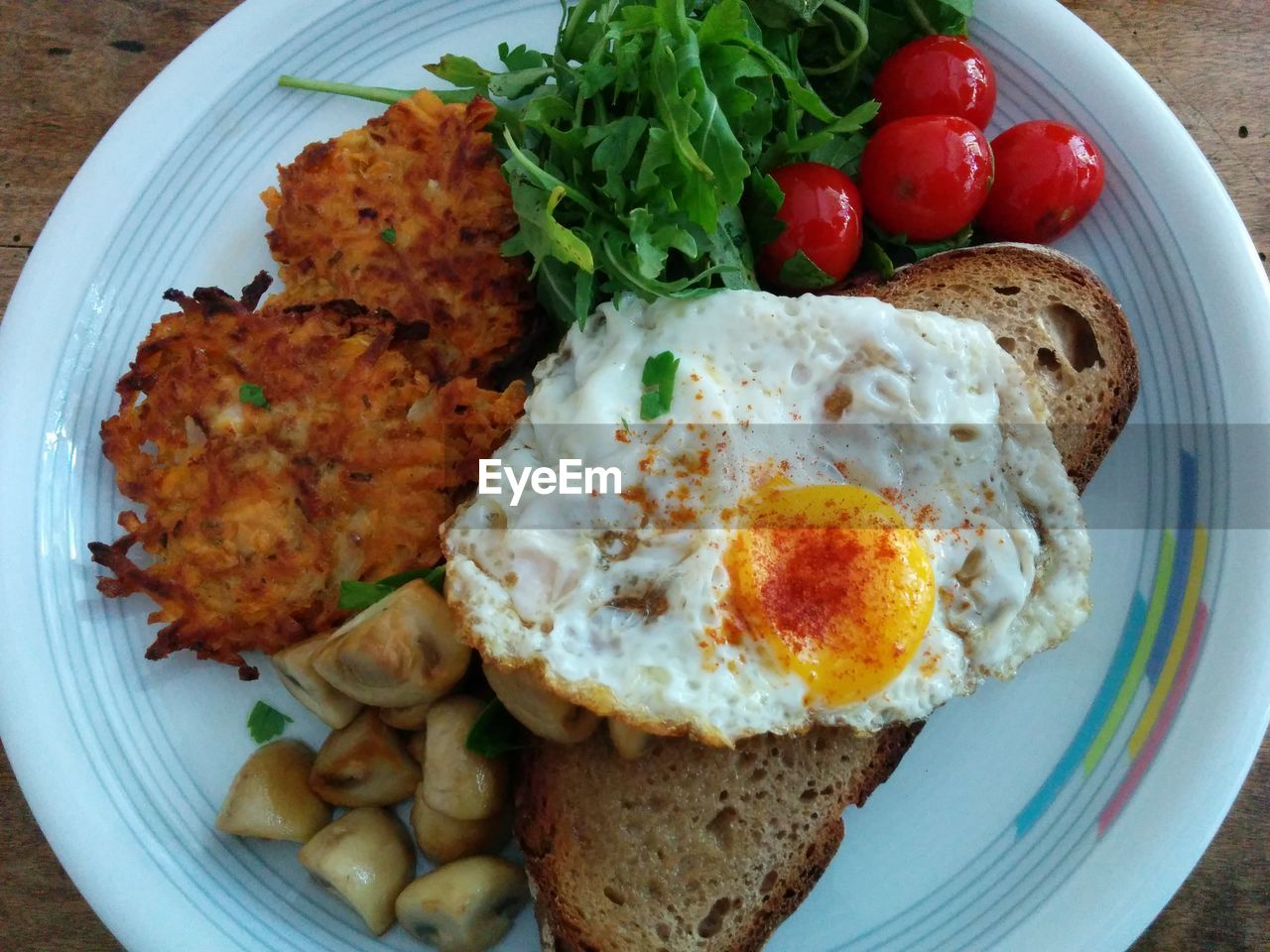 Close-up of breakfast on table