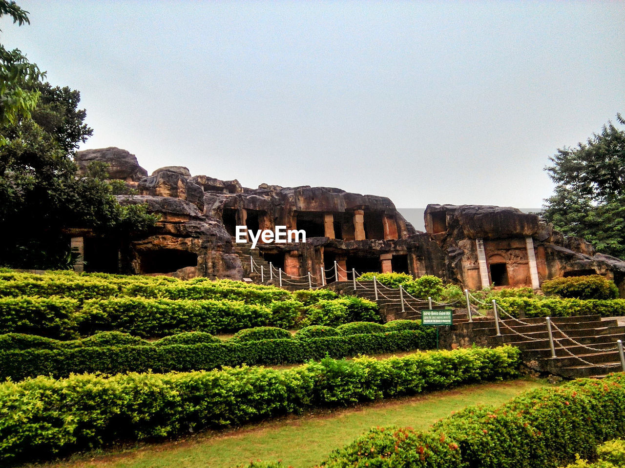 View of old ruin against clear sky