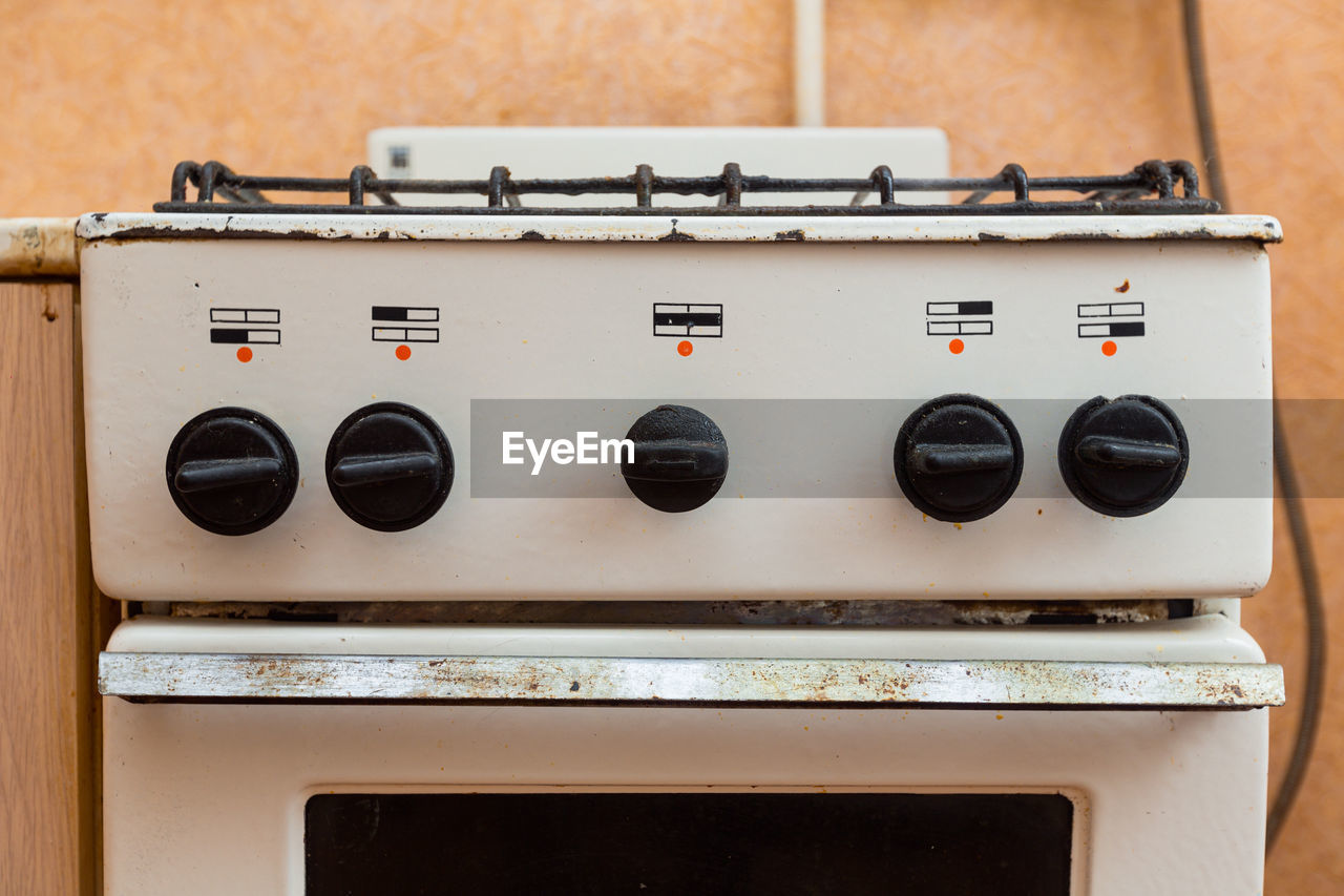 Gas stove in the kitchen