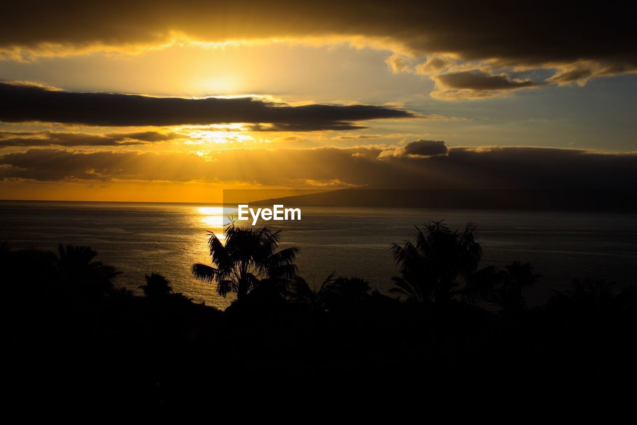 SCENIC VIEW OF SEA DURING SUNSET