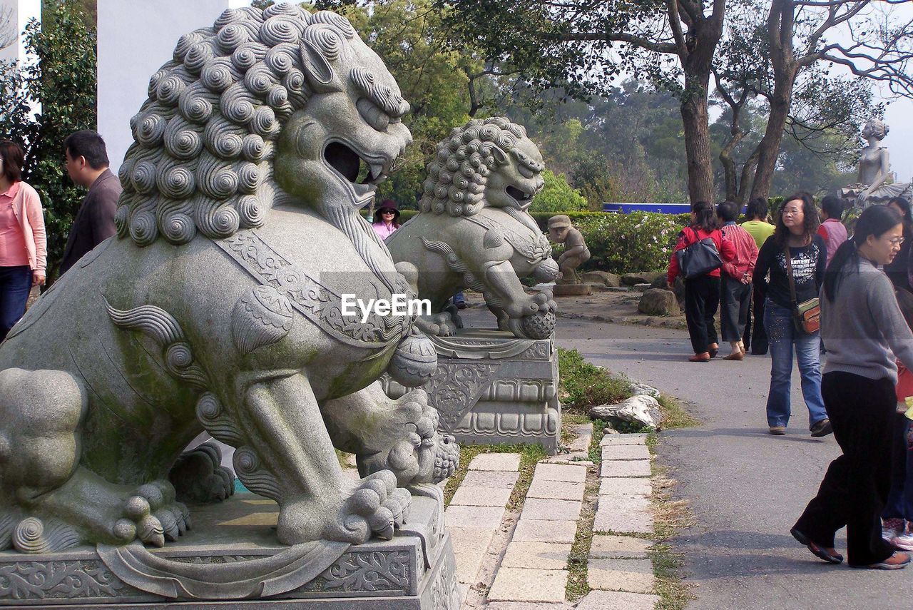 TOURISTS IN TEMPLE