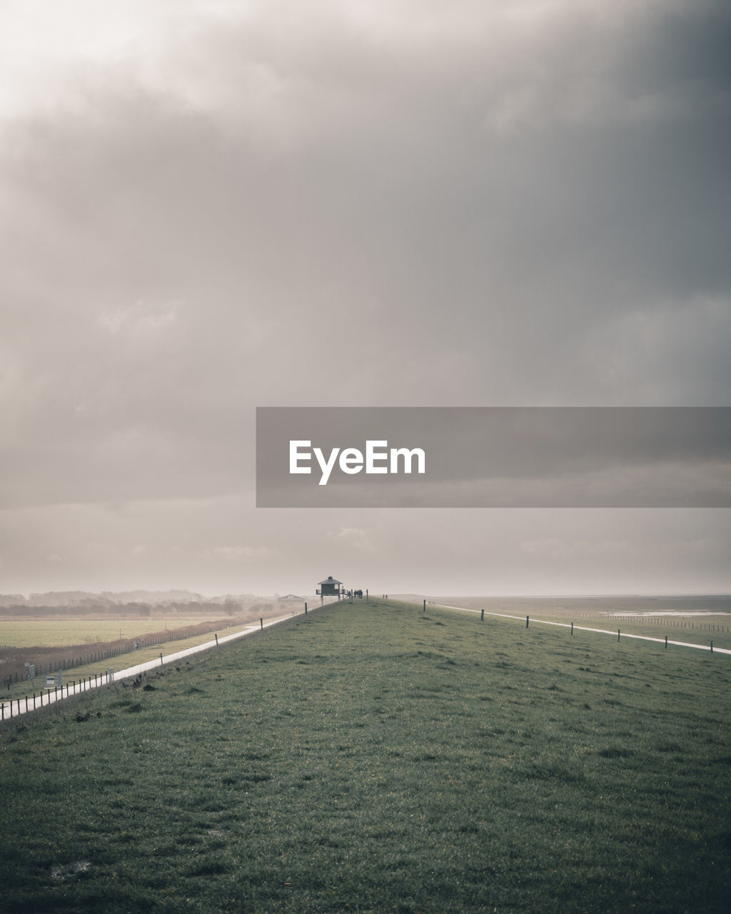 Scenic view of land against sky