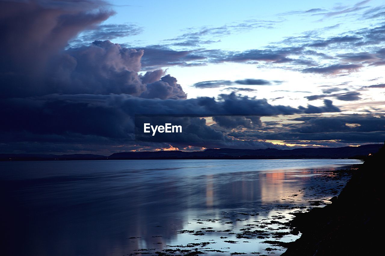 Majestic view of clouds above river