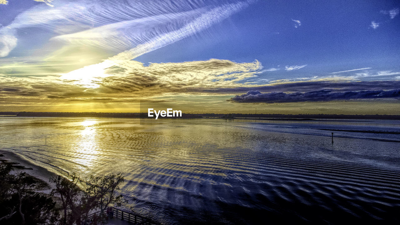 SCENIC VIEW OF SEA DURING SUNSET