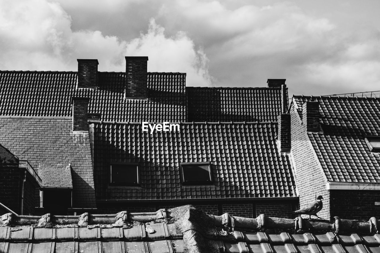 Low angle view of residential buildings against sky