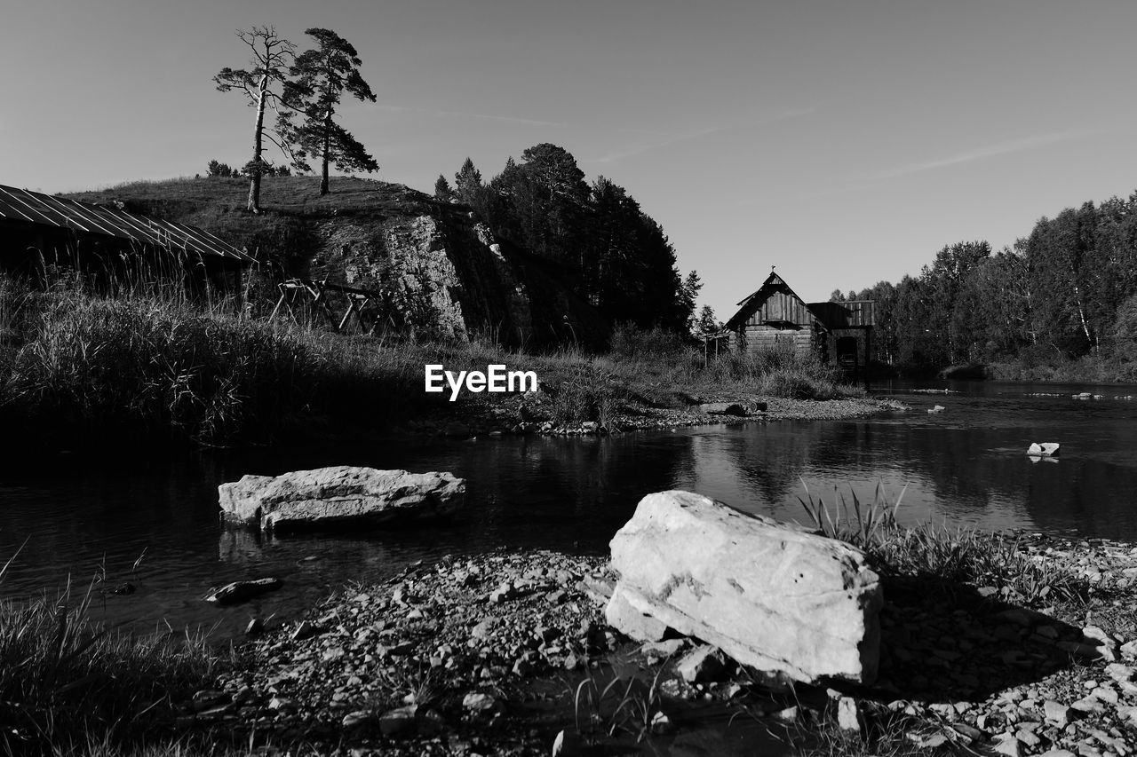 SCENIC VIEW OF LAKE AGAINST BUILDINGS