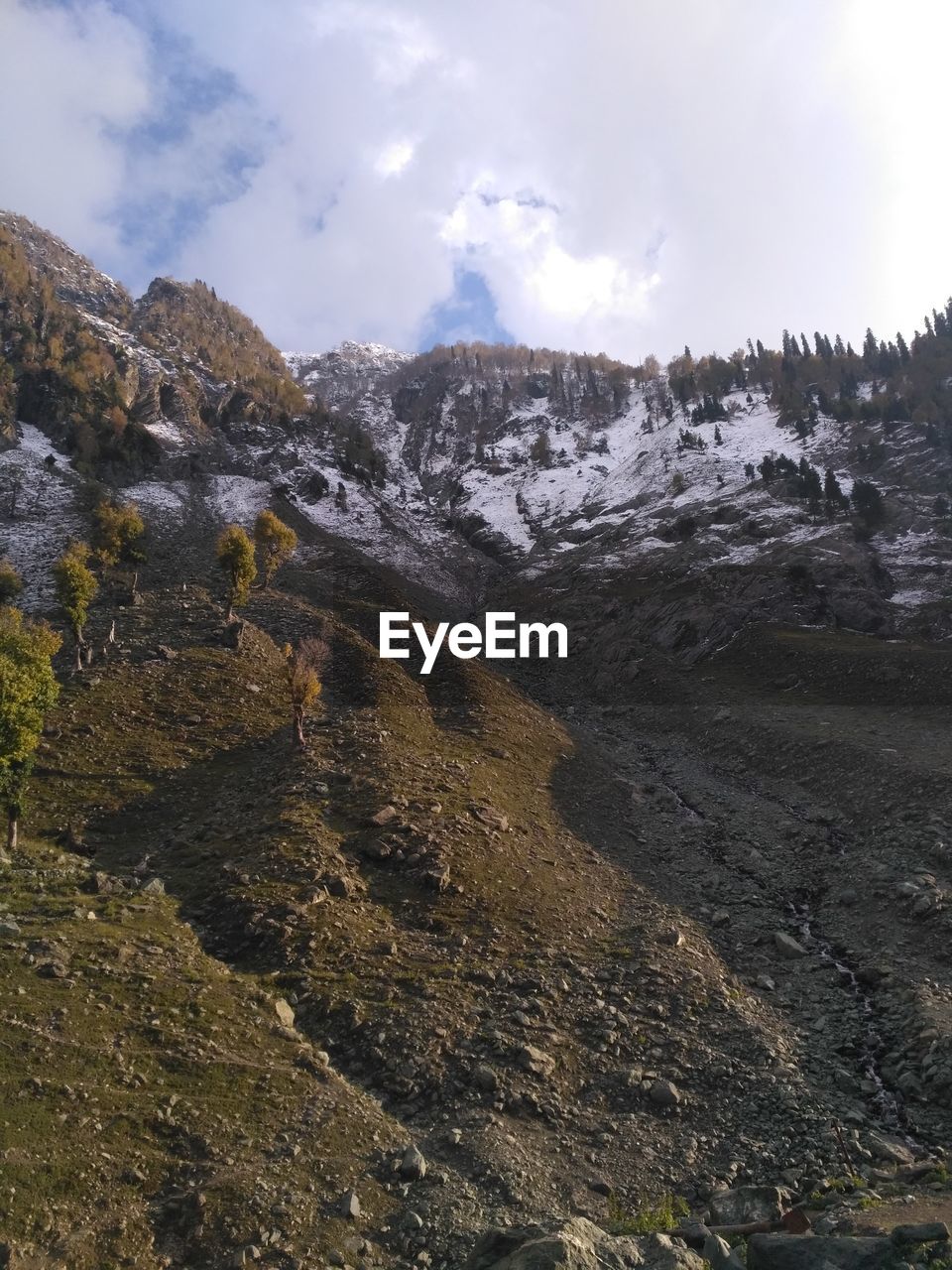 Scenic view of rocky mountains against sky