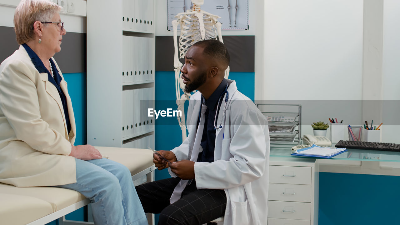 female doctor working in clinic