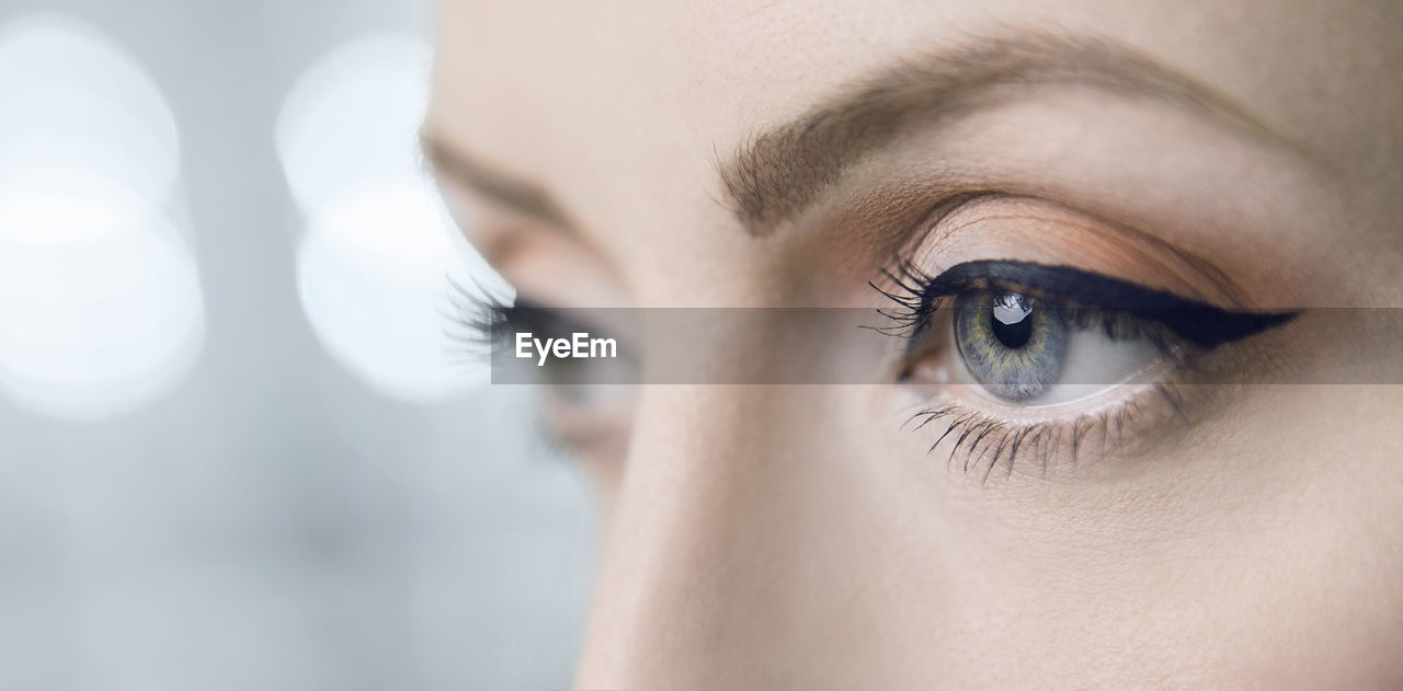 Close-up of woman eyes