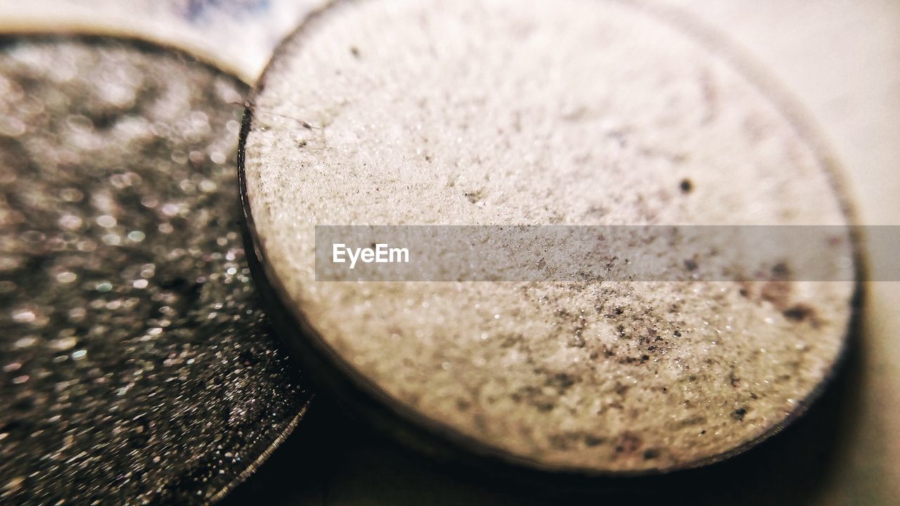 High angle view of eyeshadow on table