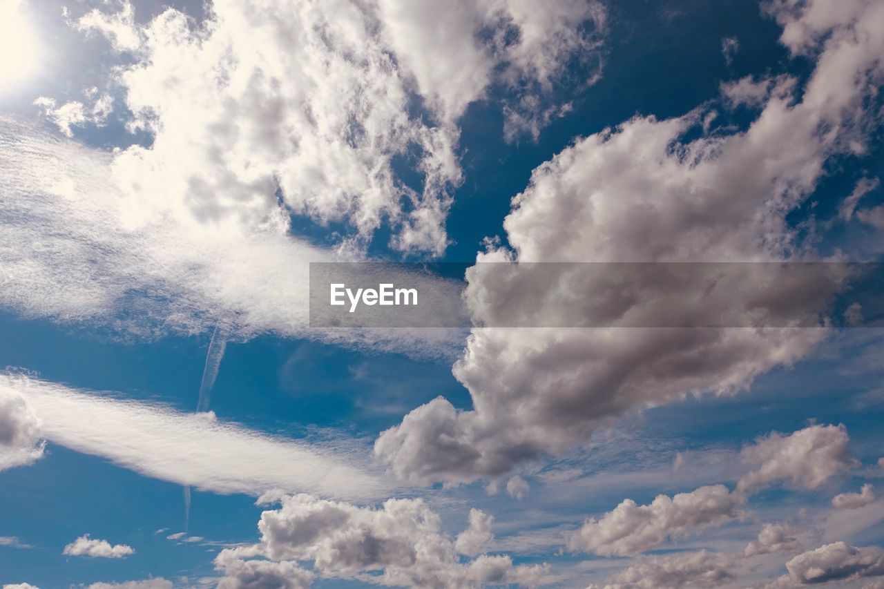 Low angle view of clouds in sky