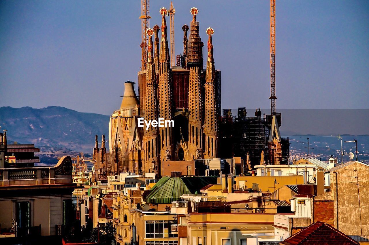 View of cityscape with sagrada familia