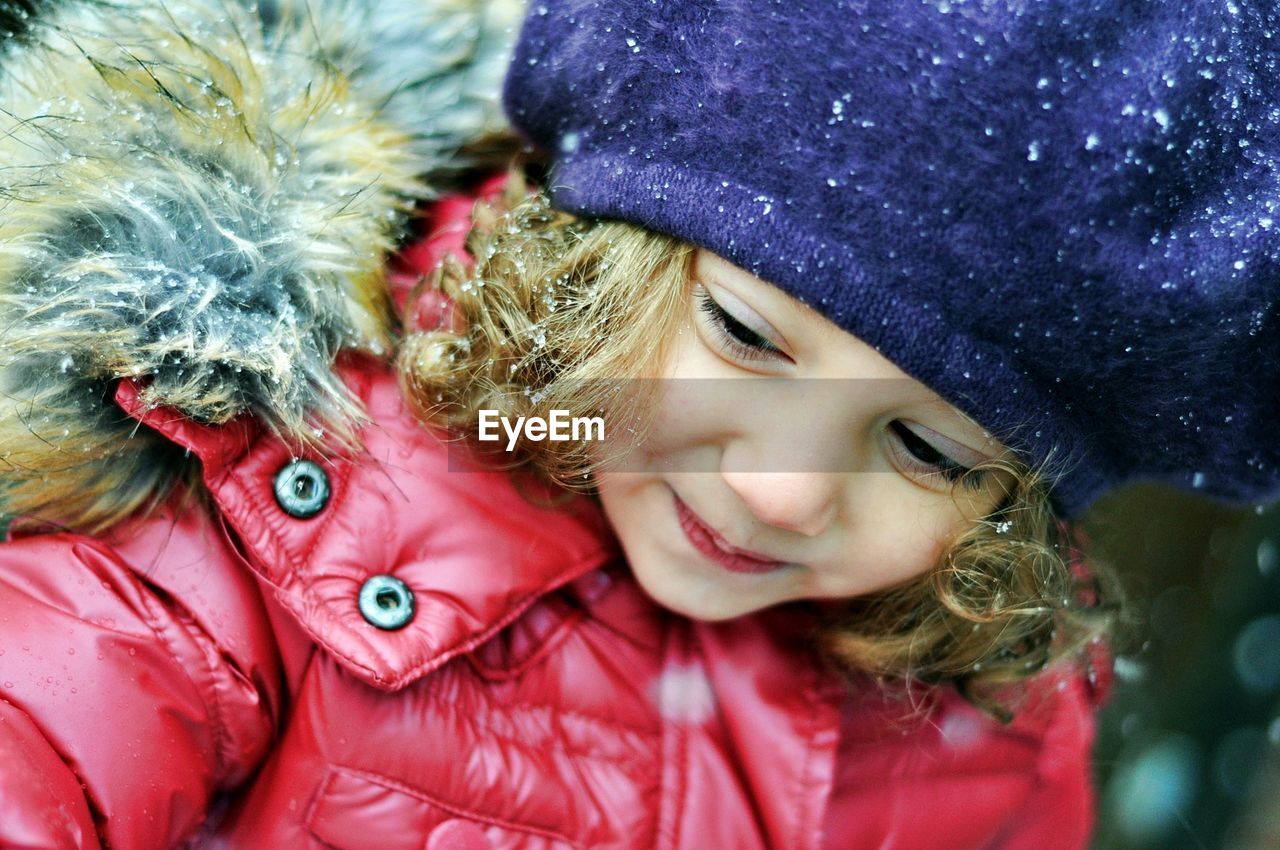 Close-up portrait of young girl