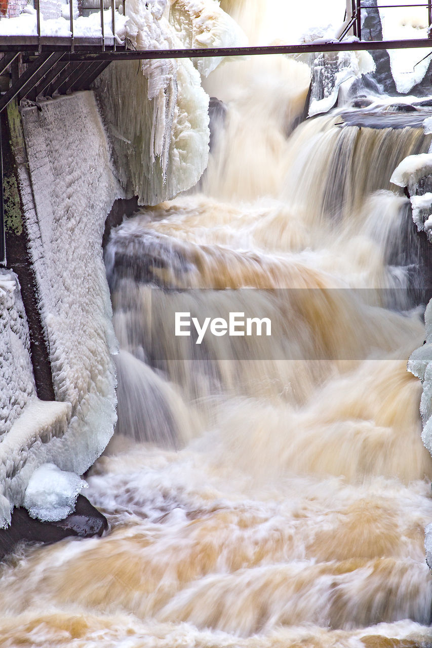 Scenic view of waterfall