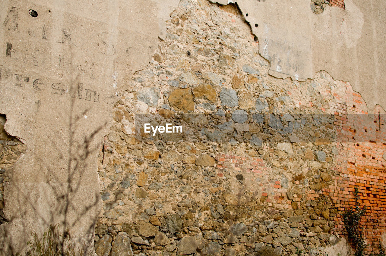 Close-up of stone wall