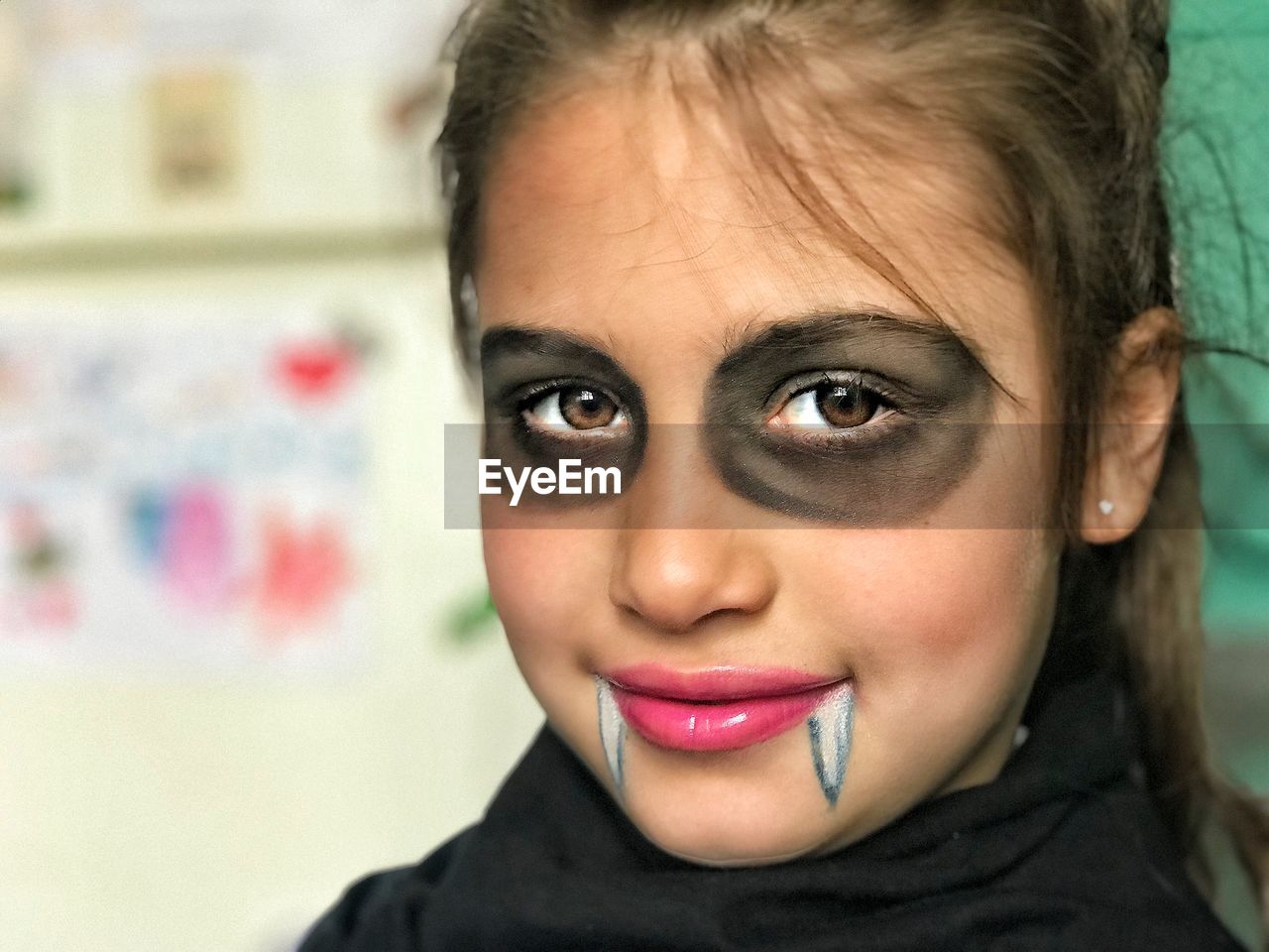 Little girl with halloween make up