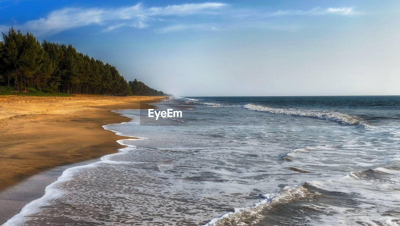 View of sea against cloudy sky