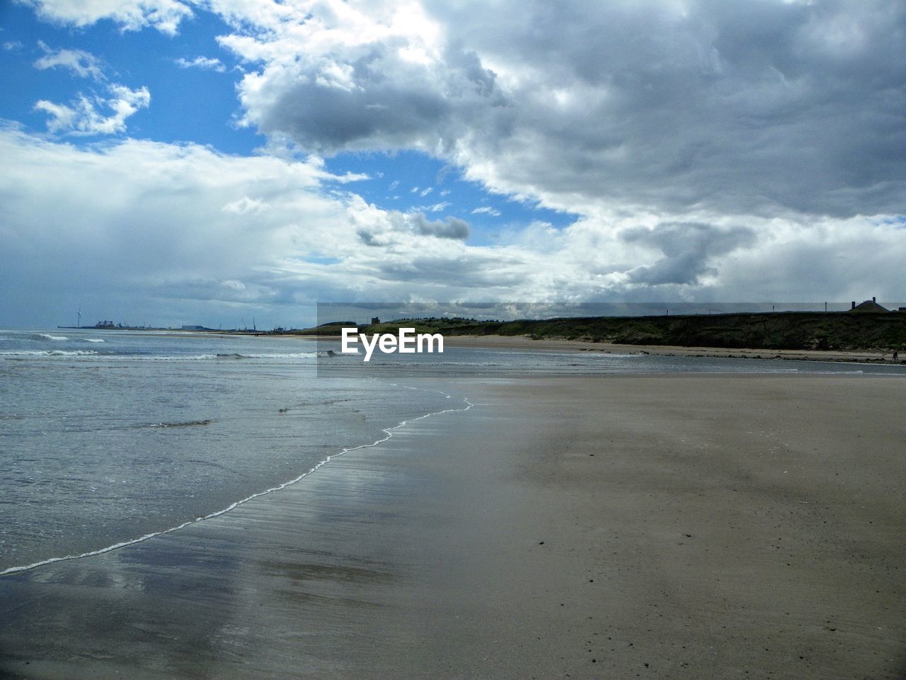 Scenic view of beach and sea