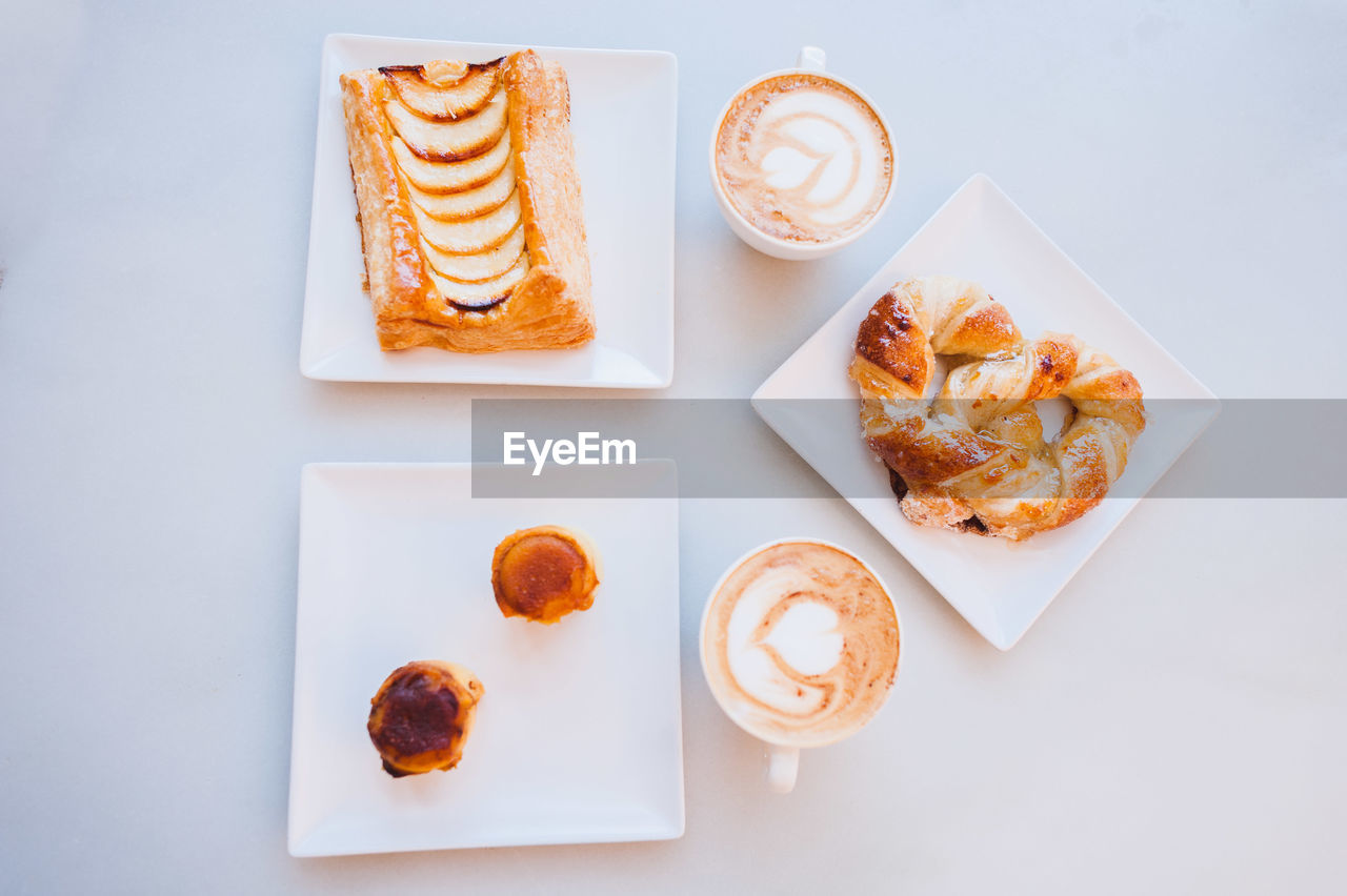 High angle view of food on table