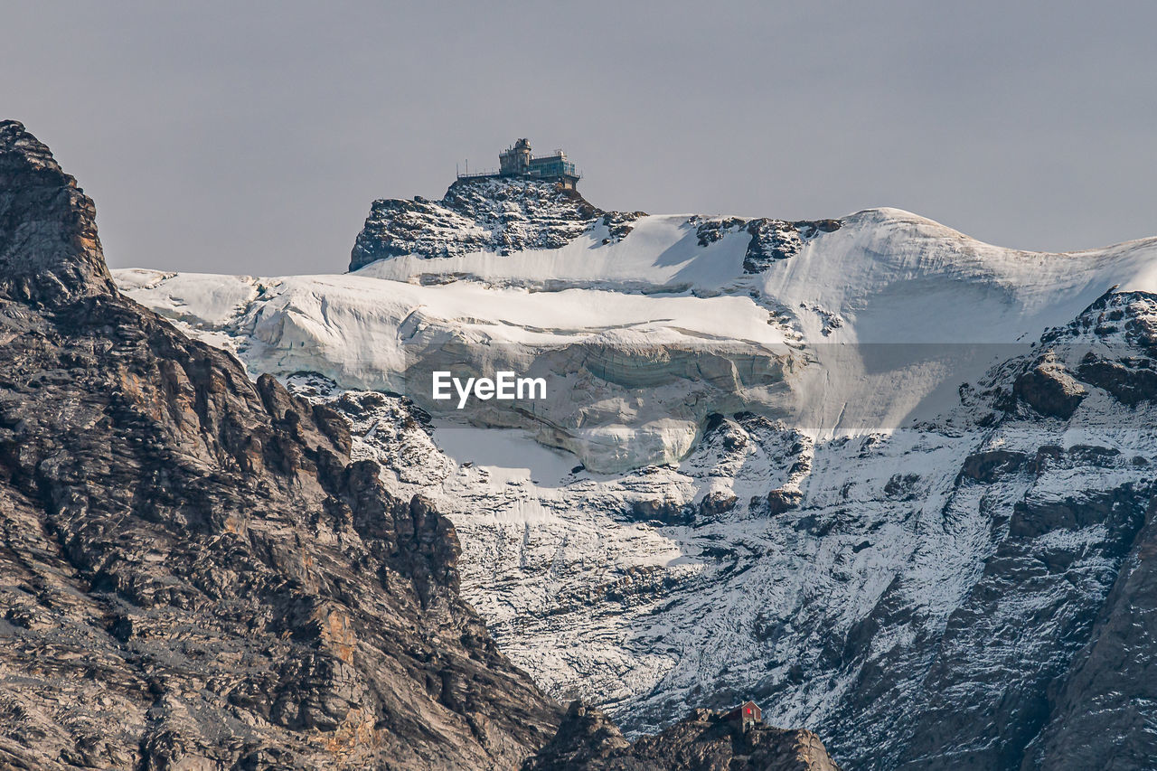 panoramic view of snowcapped mountains against sky