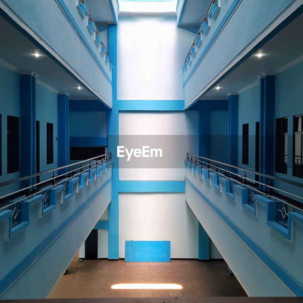 Low angle view of escalator