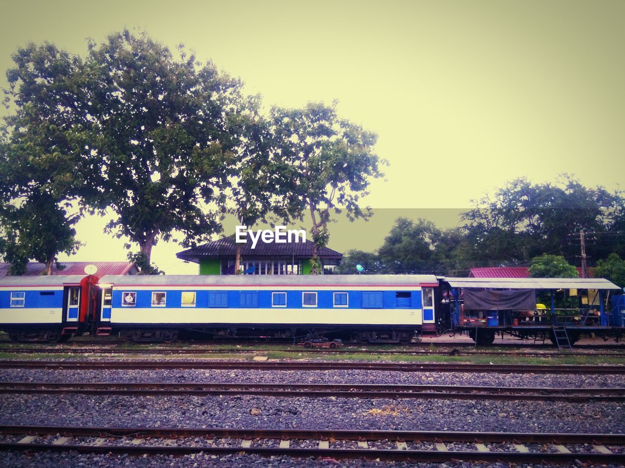 TRAIN ON RAILWAY TRACKS