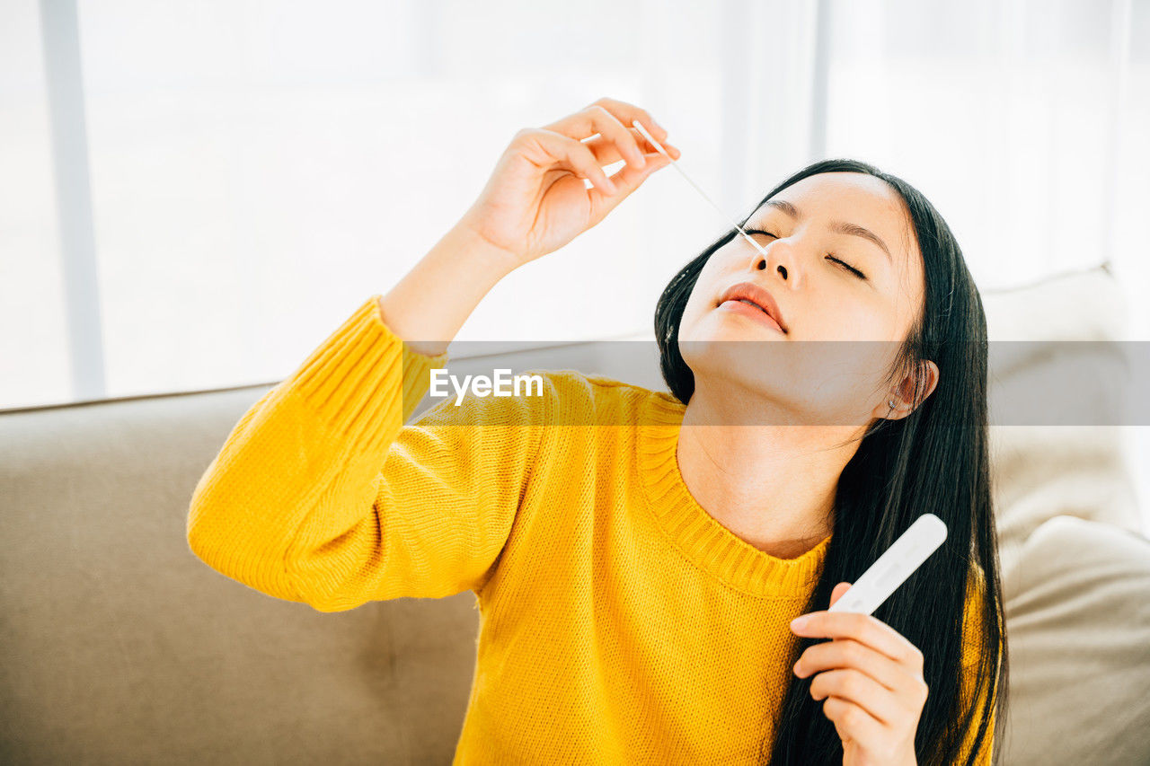 young woman using phone
