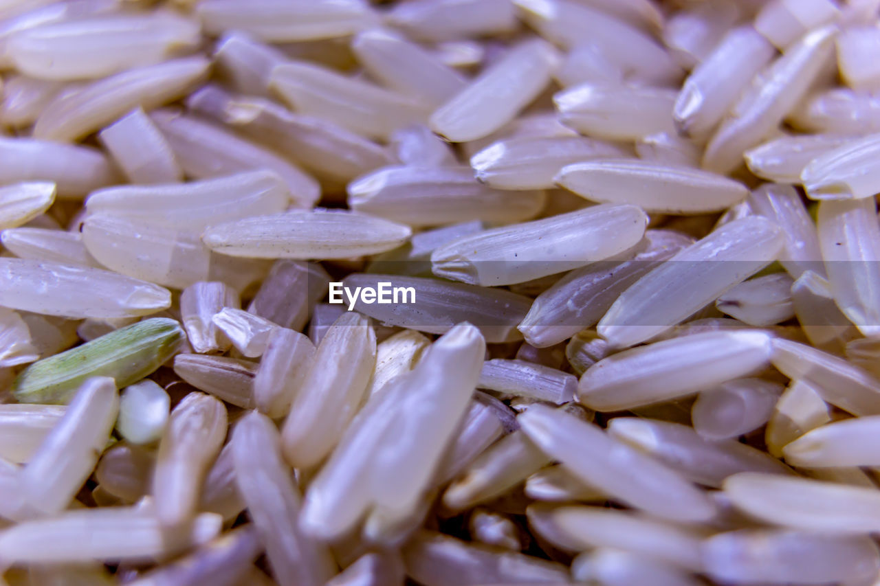 Full frame shot of rice. 