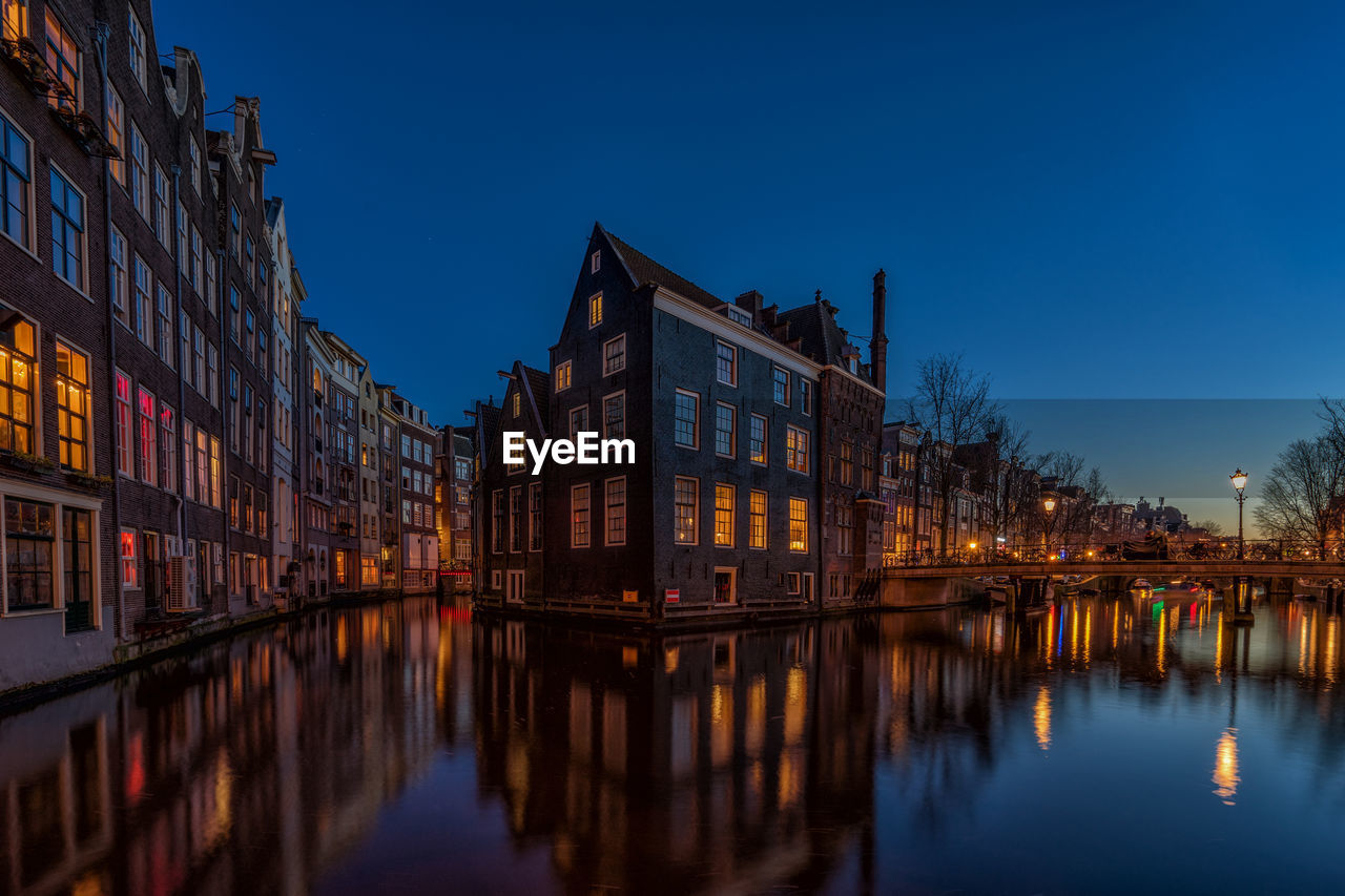 Reflection of buildings in water