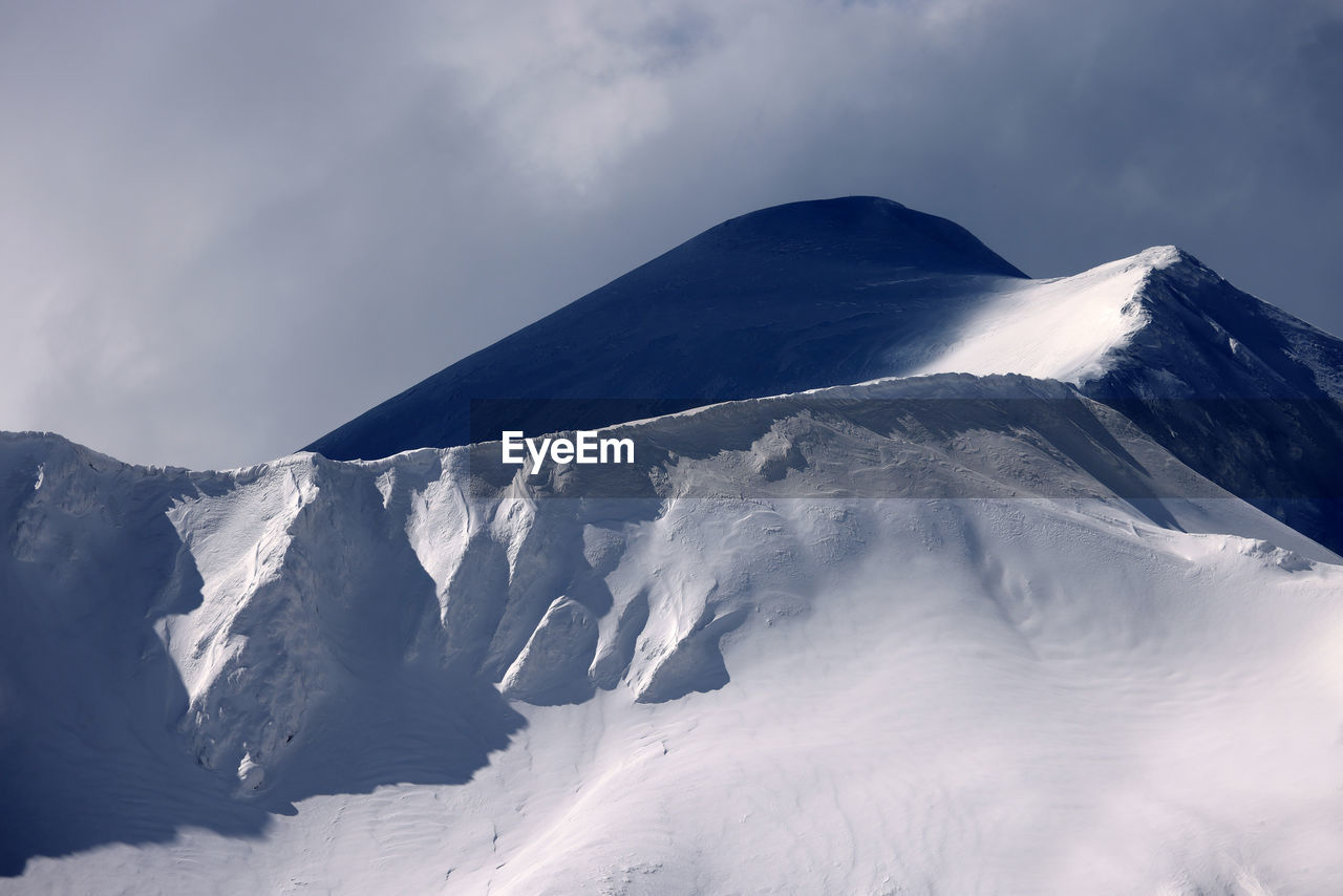 scenic view of snowcapped mountains