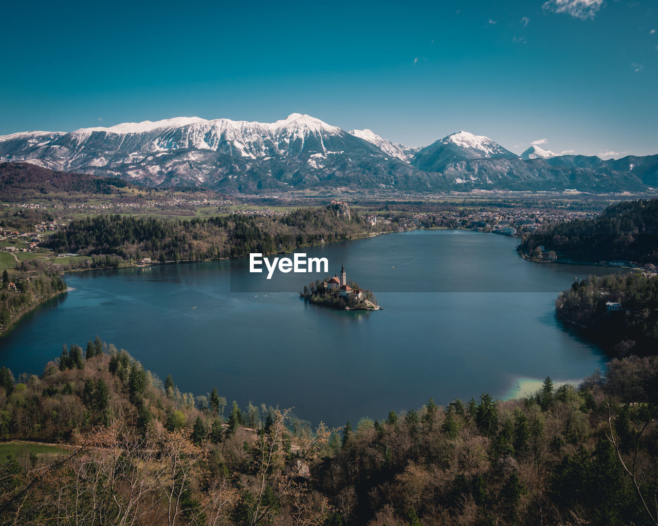 Lake bled, slovenia, mountain, range, landscape, nature, outdoor