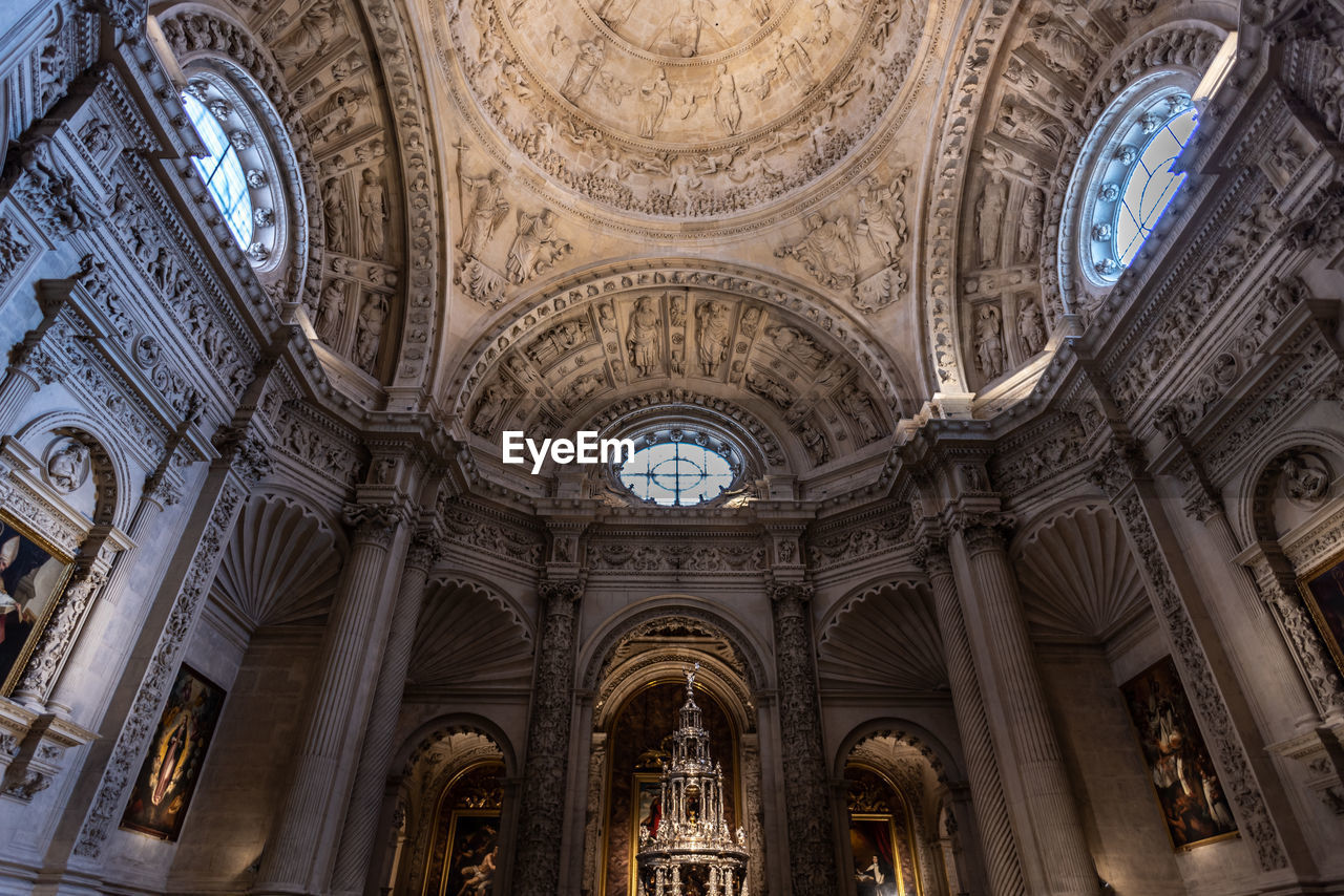 low angle view of ceiling in church