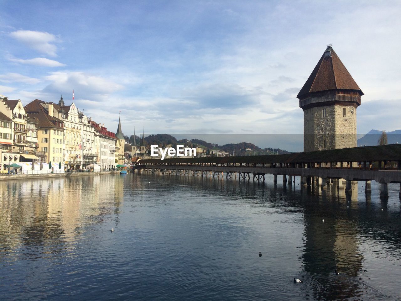 BRIDGE OVER RIVER IN CITY