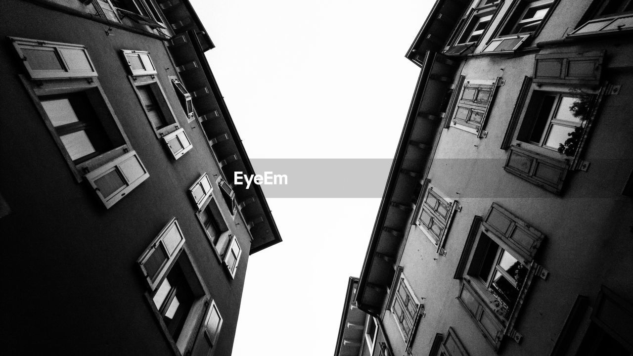 Low angle view of buildings against sky