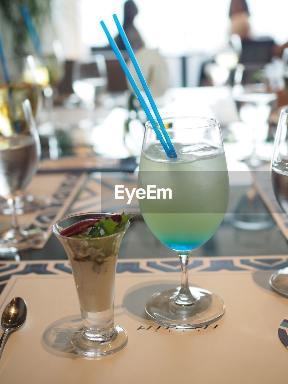 Close-up of beer in glass on table